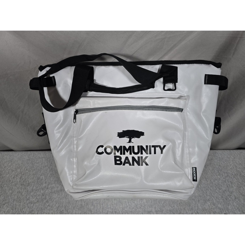 Koozie Olympic Cooler Bag White With Community Bank Logo